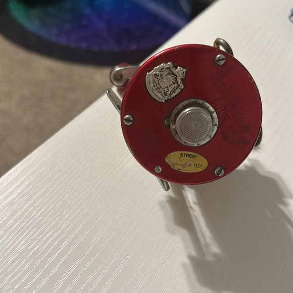 1957/58's Record AMBASSADEUR 5000(last version) baitcasting reel-used - Picture 4 of 4